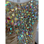 La Femme Cocktail Dress Sparkle Jeweled Ruched Party Wedding Bachelorette Rich Photo 7