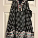 THML  Geometric Navy and Cream Blouse Photo 0