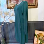 J Jill Pure Jill Dipped Hem Boho Comfy Swing Dress/Tunic ~ Size Med 💚🍄 Green Photo 3