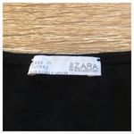 ZARA  B W Collection Embroidered Tank Black S Cutout Embroidery Photo 3