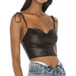 superdown Cameron Tie Strap Crop Top Women’s Size Small Black Cami Revolve Photo 0