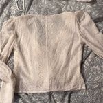 Olivaceous  White Eyelet Blouse Photo 4