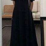 Dushu Office Lady Simple Fashion POLO Collar Long Dress Casual All-match Black Photo 0