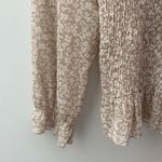 Le lis  Peasant Top Blouse M Floral Crop Long Sleeve Ruffle Boho Cottage Romantic Photo 5