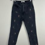 Abercrombie & Fitch | The Skinny High Rise Floral Embroidered Jeans Size 2 Short Photo 0