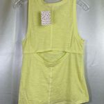 Free People Surf Club Tank Yellow/White NEW Small new with tags Photo 5