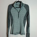 Lululemon  Race Your Pace 1/2 Zip Hyper Stripe Heathered Fuel Green Photo 1