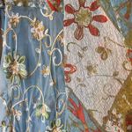 Multiples  Kimono Top Open Mesh Embroidery SZ LG  Sheer Patchwork Boho Fairy Chic Photo 7