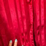 Victoria's Secret Red Striped Button Front Sleepshirt Lounge Pajamas Women Sz M Photo 2