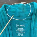LLBean Cardigan Teal XL REG Supima Cotton Pintuck Open Front Long Sleeve Blue Photo 3