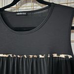 Heimish Black Sleeveless Top w/ Leopard Accents | NWT | Size Medium Office Brown Photo 1