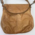 Margot Adelle Versatile Hobo Purse Brandy Brown Leather Crossbody Shoulder Bag Photo 3