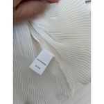 Melissa Paige  Pleated Tie Neck Blouse Shirt Ivory Long Sleeve Size L Fairy Photo 3