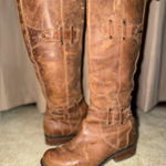 Corral Boots Brown Tan Leather Riding Boots Western Size 8 Photo 0