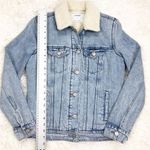Old Navy Light Wash Denim Jean Sherpa Jacket XS Photo 2