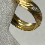 Classic 14k Yellow Gold Diamond Cut Textured Design Small Huggie Hoop Earrings Photo 6