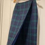 Vintage Austin Reed Wool Front Placket Preppy Conservative Maxi Skirt Size 6 Blue Photo 1