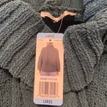 Seven7 Sweater Womens Size L Deep Teal Chenille Cable Knit Turtle Cowl Neck Photo 6