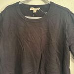 Michael Kors NWT! DERBY FAUX FUR TRIM SHORT SLEEVE SWEATER SIZE XL Black. $150. Photo 2