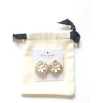 Kate Spade New! Statement Floral Crystal Stud Sparkle Earrings White Photo 3