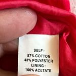 Kay Unger Dress Poppy Red Jacquard Cap Sleeve w/ Gold Chain Belt Accent Sz 4 EUC Photo 8