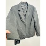 Moon River Gray Pinstripe Double Layered Front Button Blazer Jacket sz Medium Photo 3