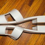 Steve Madden hutchy croc embossed sandal white size 9 Photo 3