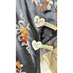 Kimono Vintage Mandarin Silk Robe Jacket Embroidered Geisha Oriental Jinhua MED Blue Photo 9