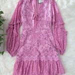 Alexis Malicha Violet Lilac Crochet Lace Mini Dress XS Photo 0