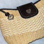 Brighton Wicker Leather Handbag Photo 2
