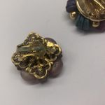 Lot Of 2 Vintage Clipon Costume Earrings Bead Cluster / Beaded 1 Signed Fredrick Photo 6