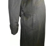Armani Collezioni Vintage Black Poly Techno Lightweight Belted Trench Coat. Photo 9