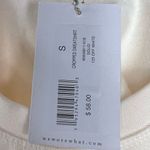 We Wore What  Solid Cropped Sweatshirt in‎ Off White Photo 7