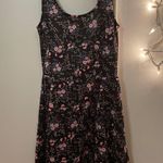 H&M Divided Black Floral Skater Dress Photo 1