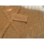 Derek Heart XL Cream Cable Knit Lace Up V Neck Distressed Tunic Sweater Photo 9