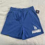 Genuine Merchandise MLB Baseball LA Dodgers Shorts fleece casual lounge blue medium stretch elastic Photo 0