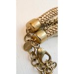 Chico's Statement Necklace With Braided Rope Gold Chains & Faux Turquoise Accents Photo 3