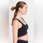 Outdoor Voices  Seamless Rib Longline Bra in Black Photo 1