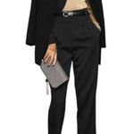 Reiss  Adele Metallic Color-Blocked Sheer Long Sleeve Knit Top Size Small Photo 1