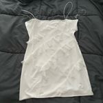 Princess Polly White Ruffle Mini Dress Photo 1