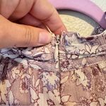 Fate Pink Ditsy Floral Ruched Mini Dress Womens L Tiered Ruffled Cottage Core Size L Photo 3