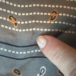 Vintage Feels Like 100% Silk Hand Rolled Scarf Smells Must/Perfume No Tags gray Photo 4