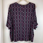 Cato π Black Geometric Open Shoulder Batwing Blouse A126 Photo 5