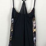 BB Dakota Floral Metallic Sequin Sheer Back Tank Photo 4