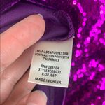 Capsulle size small Purple Sequin velour mini Dress party night boutique Photo 9