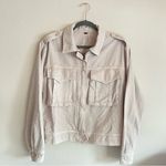 Young Fabulous and Broke YFB  Beige Flap pocket Crop  jacket, tencell blend, L NWOT Photo 1
