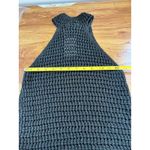 Mango Black Metallic Knit Halter Dress Mini XS Photo 8