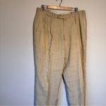 Sartoria Menchetti Tan Linen Trouser Dress Pants Women’s 2 Preppy Classic Photo 2