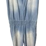 MONROW Women’s XS Denim Chambray Jumpsuit Pants Sleeveless Blue Photo 5