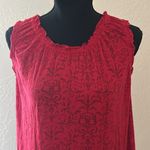 kim rogers Red  sheer ruffle tank Photo 1